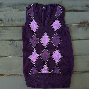 CUTE! Purple pleated vest.